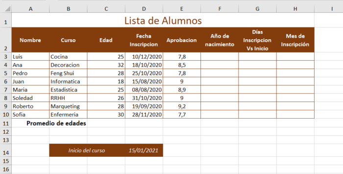 Ejercicios De Excel Para Practicar