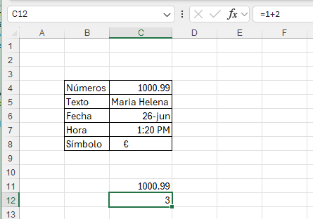 Ejemplo práctico de Ingreso de Datos en Excel