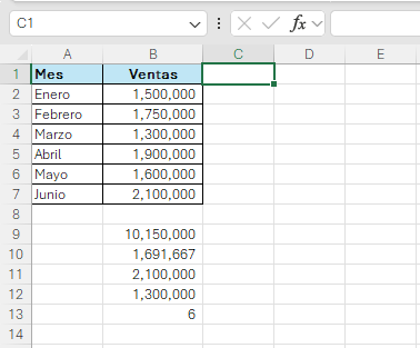 Analiza una tabla de ventas con funciones